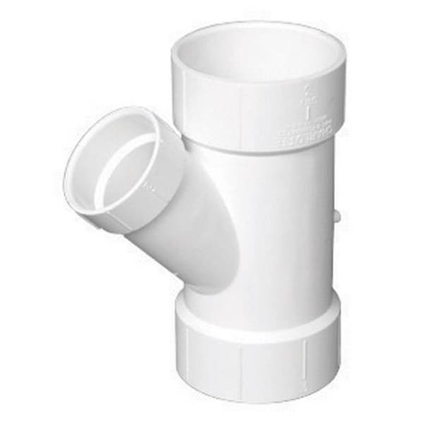 Charlotte Bath Charlotte PVC006011800HA 4 x 4 x 2 in. 45 Degree Wye 44357 - main